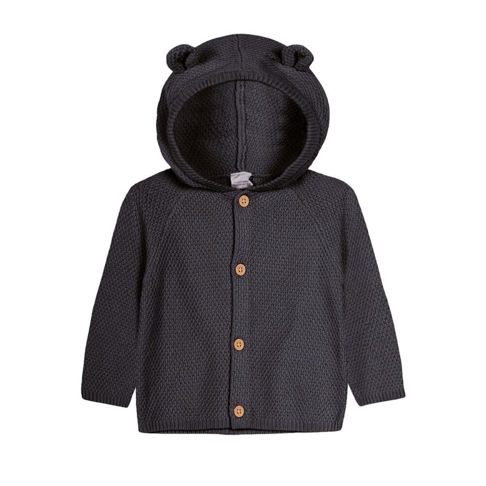 NWT. MODERN MOMENTS BY GERBER hooded cardigan. Grey. Size 0-3months